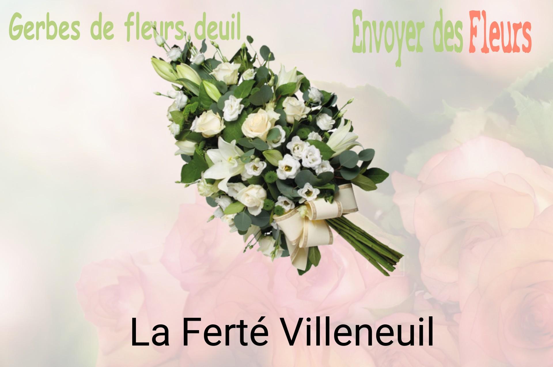 Gerbe de fleurs de deuil livrée à La Ferté-Villeneuil